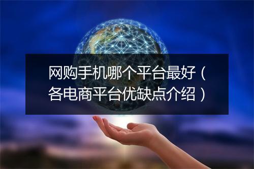 网购手机哪个平台最好（各电商平台优缺点介绍）