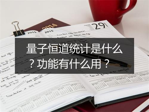 量子恒道统计是什么？功能有什么用？