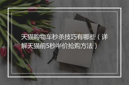 天猫购物车秒杀技巧有哪些（详解天猫前5秒半价抢购方法）