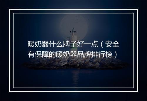 暖奶器什么牌子好一点（安全有保障的暖奶器品牌排行榜）
