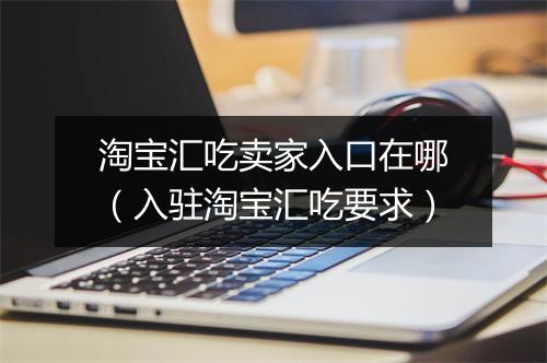 淘宝汇吃卖家入口在哪（入驻淘宝汇吃要求）