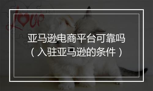 亚马逊电商平台可靠吗（入驻亚马逊的条件）