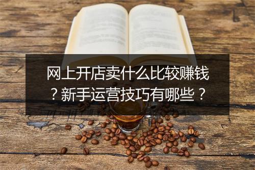 网上开店卖什么比较赚钱？新手运营技巧有哪些？