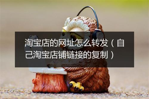 淘宝店的网址怎么转发（自己淘宝店铺链接的复制）