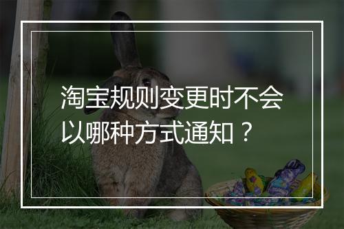 淘宝规则变更时不会以哪种方式通知？