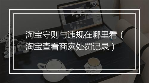 淘宝守则与违规在哪里看（淘宝查看商家处罚记录）