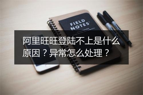 阿里旺旺登陆不上是什么原因？异常怎么处理？