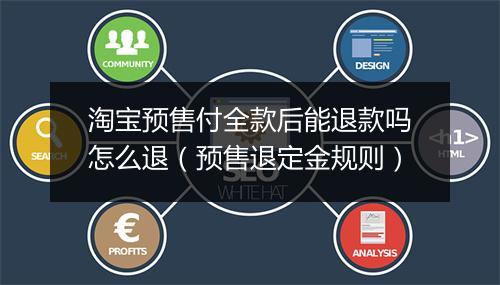 淘宝预售付全款后能退款吗怎么退（预售退定金规则）