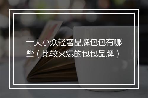 十大小众轻奢品牌包包有哪些（比较火爆的包包品牌）