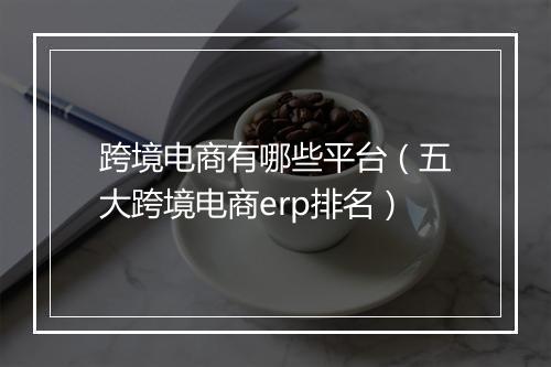 跨境电商有哪些平台（五大跨境电商erp排名）