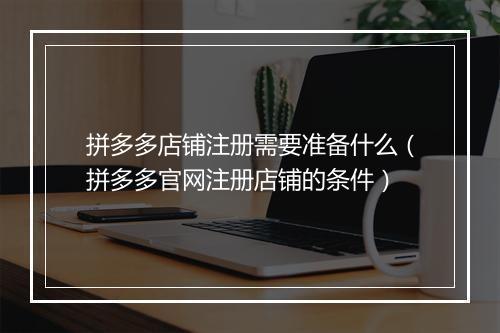 拼多多店铺注册需要准备什么（拼多多官网注册店铺的条件）