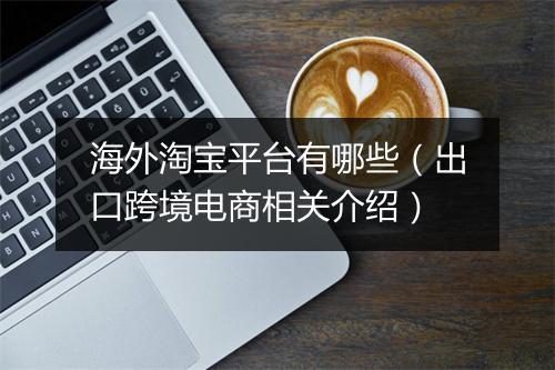 海外淘宝平台有哪些（出口跨境电商相关介绍）