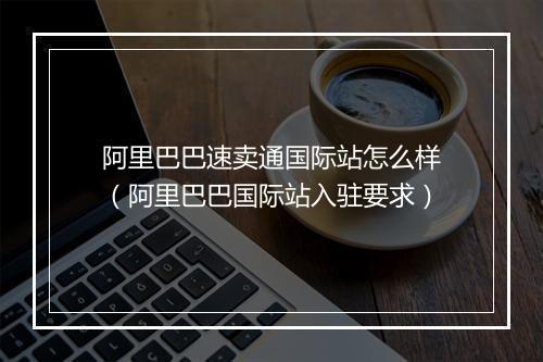 阿里巴巴速卖通国际站怎么样（阿里巴巴国际站入驻要求）
