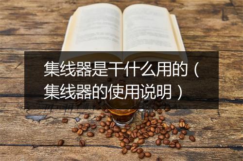 集线器是干什么用的（集线器的使用说明）