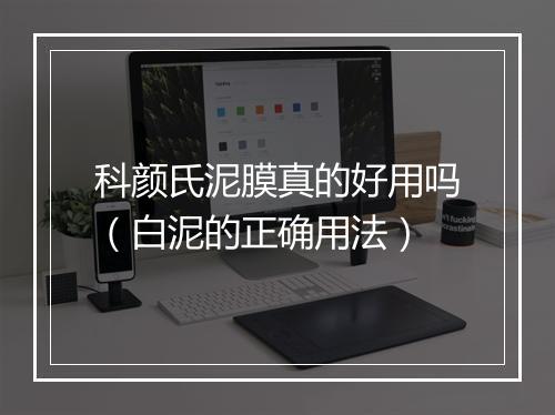 科颜氏泥膜真的好用吗（白泥的正确用法）