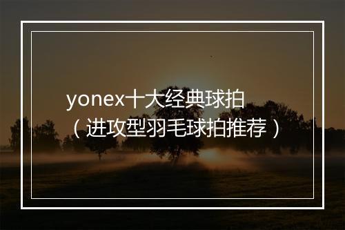 yonex十大经典球拍（进攻型羽毛球拍推荐）