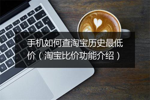 手机如何查淘宝历史最低价（淘宝比价功能介绍）