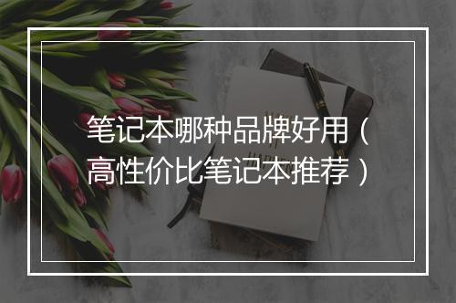 笔记本哪种品牌好用（高性价比笔记本推荐）