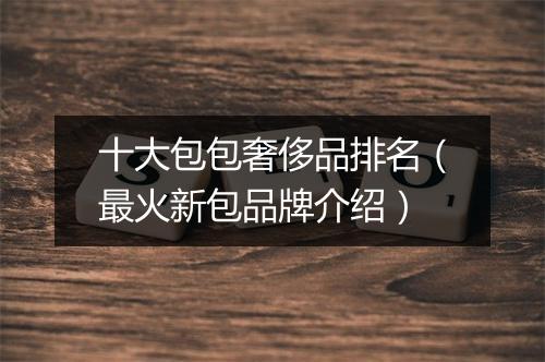 十大包包奢侈品排名（最火新包品牌介绍）