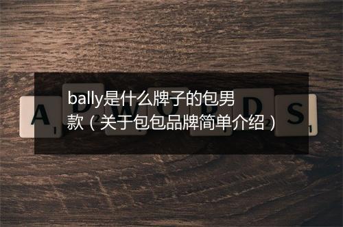bally是什么牌子的包男款（关于包包品牌简单介绍）