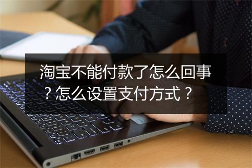 淘宝不能付款了怎么回事？怎么设置支付方式？
