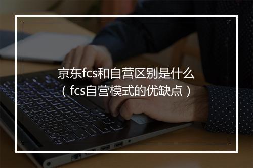 京东fcs和自营区别是什么（fcs自营模式的优缺点）