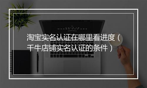 淘宝实名认证在哪里看进度（千牛店铺实名认证的条件）