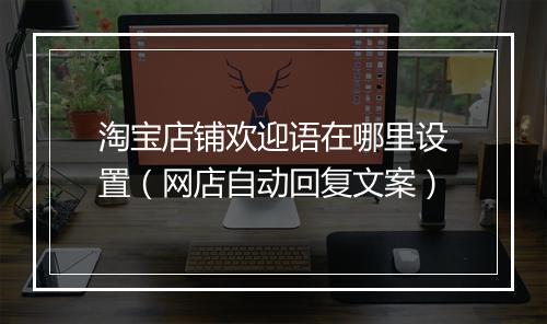 淘宝店铺欢迎语在哪里设置（网店自动回复文案）