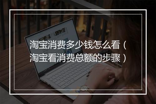 淘宝消费多少钱怎么看（淘宝看消费总额的步骤）