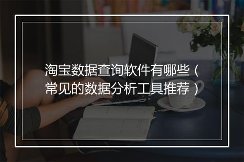 淘宝数据查询软件有哪些（常见的数据分析工具推荐）