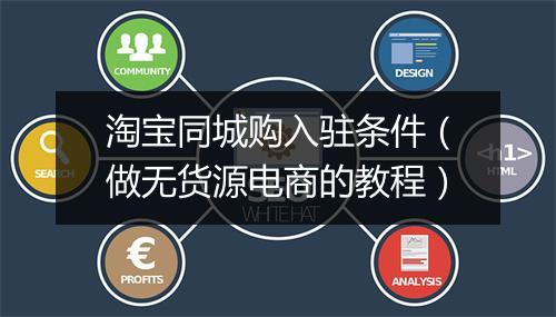 淘宝同城购入驻条件（做无货源电商的教程）