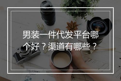 男装一件代发平台哪个好？渠道有哪些？