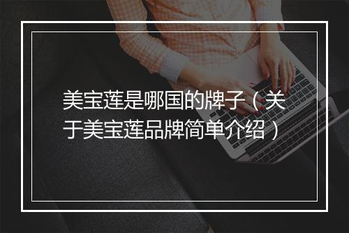 美宝莲是哪国的牌子（关于美宝莲品牌简单介绍）