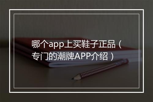 哪个app上买鞋子正品（专门的潮牌APP介绍）