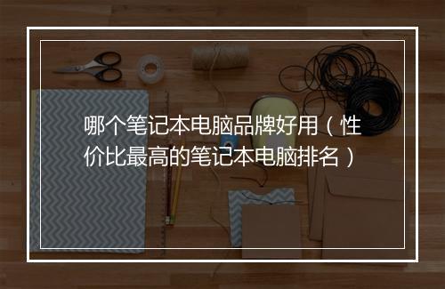 哪个笔记本电脑品牌好用（性价比最高的笔记本电脑排名）