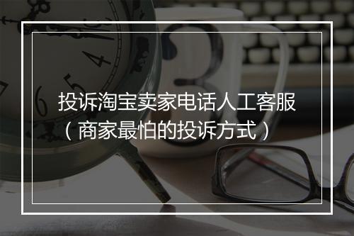 投诉淘宝卖家电话人工客服（商家最怕的投诉方式）