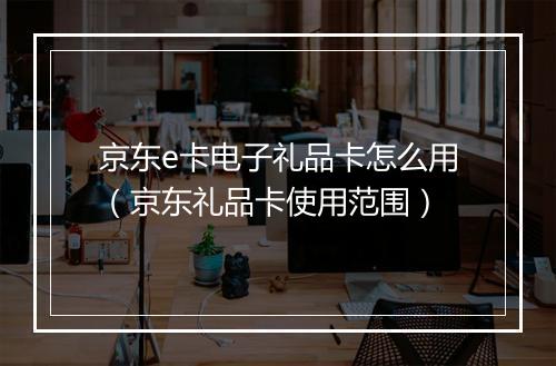 京东e卡电子礼品卡怎么用（京东礼品卡使用范围）