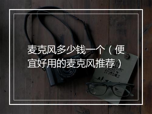 麦克风多少钱一个（便宜好用的麦克风推荐）