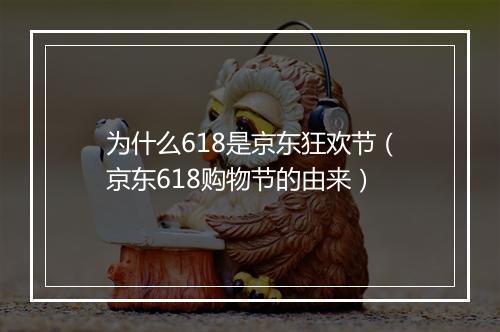为什么618是京东狂欢节（京东618购物节的由来）