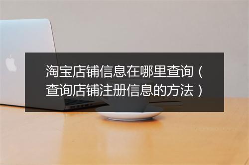 淘宝店铺信息在哪里查询（查询店铺注册信息的方法）