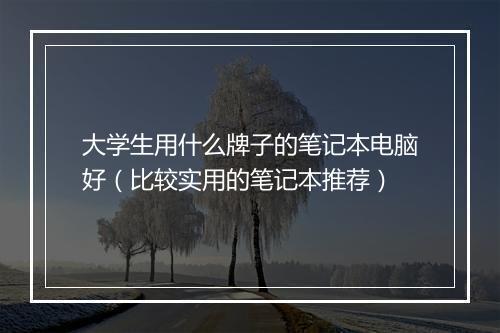 大学生用什么牌子的笔记本电脑好（比较实用的笔记本推荐）