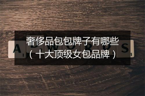 奢侈品包包牌子有哪些（十大顶级女包品牌）