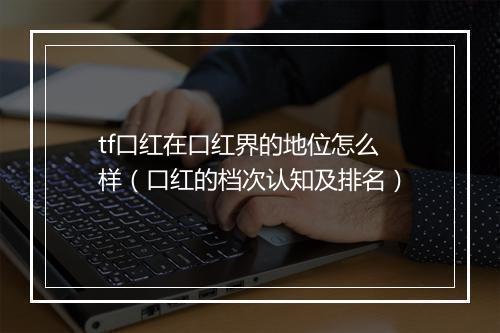 tf口红在口红界的地位怎么样（口红的档次认知及排名）