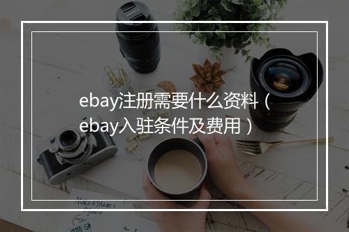 ebay注册需要什么资料（ebay入驻条件及费用）