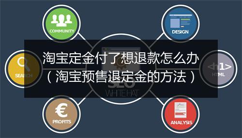 淘宝定金付了想退款怎么办（淘宝预售退定金的方法）