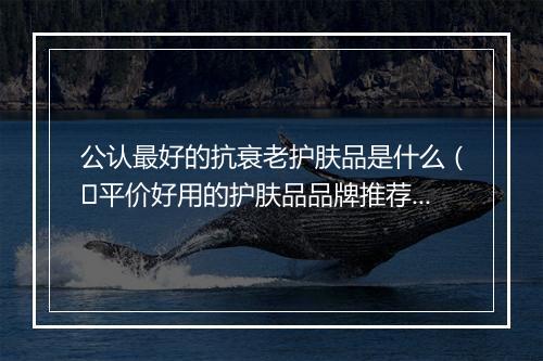公认最好的抗衰老护肤品是什么（​平价好用的护肤品品牌推荐）