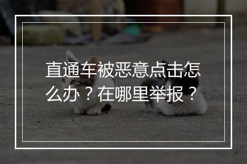 直通车被恶意点击怎么办？在哪里举报？