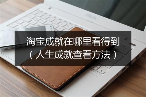 淘宝成就在哪里看得到（人生成就查看方法）