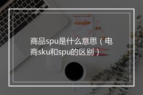 商品spu是什么意思（电商sku和spu的区别）