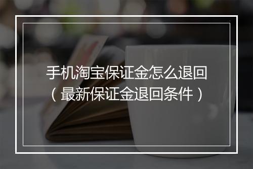 手机淘宝保证金怎么退回（最新保证金退回条件）
